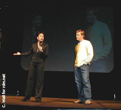 RDM and Roxann Dawson onstage at Grand Slam (Photo by Charlies Wall)